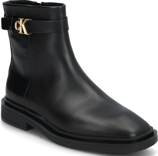 Calvin Klein Square Ankle Boot Lth Mg Hdw TRIPLE BLACK 39 x 39 Calvin Klein Square Ankle Boot Lth Mg Hdw TRIPLE BLACK 39 x 39