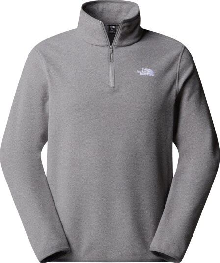 The North Face Men"s Glacier Fleece 1/4 Zip Jacket TNF Mid Grey Heather XL The North Face Men"s Glacier Fleece 1/4 Zip Jacket TNF Mid Grey Heather XL