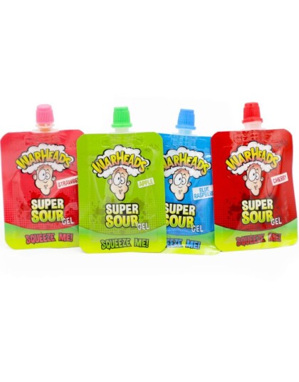 1 stk Warheads Extreme Sour Squeeze Me Gel 20 gram Assortert Smak