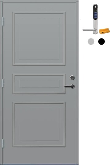 Ytterdør Bygg1 Arendal med Yale Doorman Classic Home