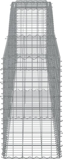 vidaXL Gabionkurver buede 4 stk 400x50x80/100 cm galvanisert jern