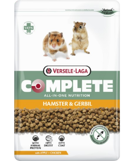 Complete Hamster Og Ørkenrotte 2 kg X 4 Stk. Smådyr Fôr Fôr Til Degus Og Chinchilla Versele Laga