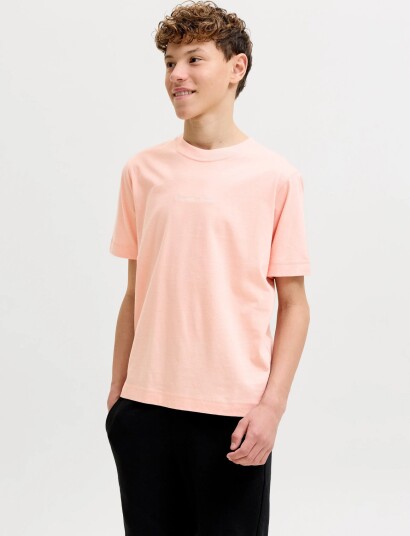 Jack & Jones Jornorrebro Emb Tee Ss Cn Noos Jnr Coral 176 Jack & Jones Jornorrebro Emb Tee Ss Cn Noos Jnr Coral 176
