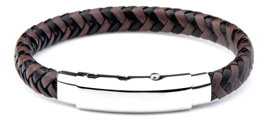 Chanfar armbånd i ekte skinn Brun/svart Chanfar armbånd i ekte skinn Brun/svart