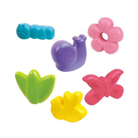 Haku Yoka Shaped Crayons 6 x Garden Finger Crayons 59CP233114