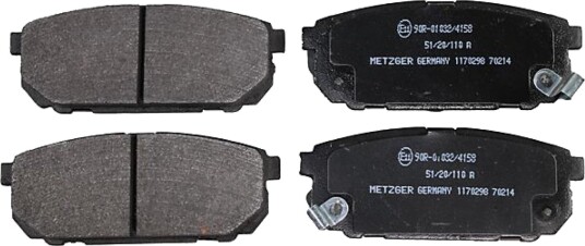 Bremseklosser sett METZGER 1170298