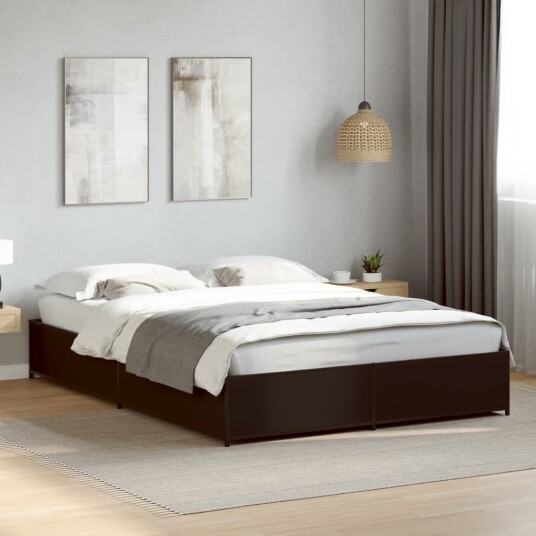  Sengeramme svart 140x190 cm konstruert tre og metall 8721102610424
