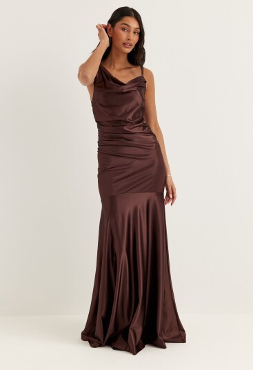 Bubbleroom Occasion Waterfall Mermaid Soft Stretch Gown