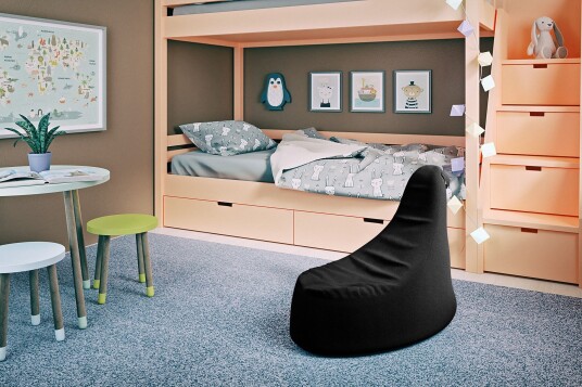 Ankala Sittepuff 90 cm Svart