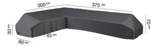 AeroCover Møbeltrekk Aerocover Til loungegruppe 375 x 300 x 90 cm Svart