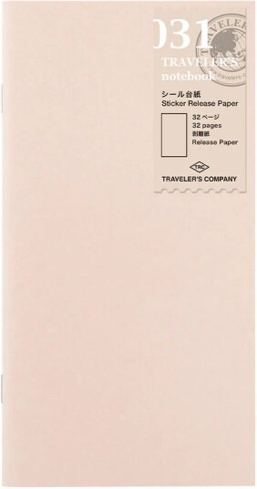 Traveler'S Company 031. Sticker Release Paper Refill