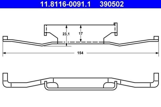 Ate Fjær bremsecaliper ATE 11.8116 0091.1 Ate Fjær bremsecaliper ATE 11.8116 0091.1