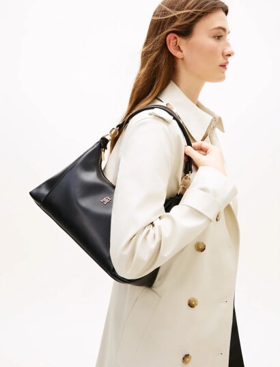 Tommy Hilfiger Th Essential Shoulder Bag Black ONE SIZE