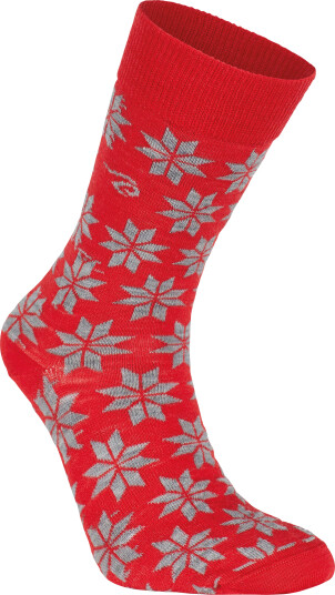 Ivanhoe Unisex Wool Sock Snowflake Chilli Red 39 42