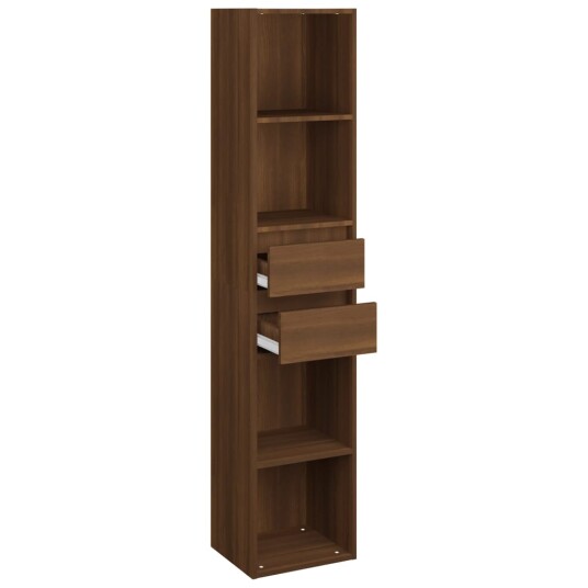 vidaXL Bokhylle brun eik 36x30x171 cm konstruert tre