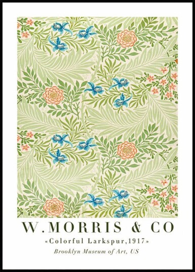 W. Morris & Co   Colorful Larkspur Plakat Plakat / 100x150cm