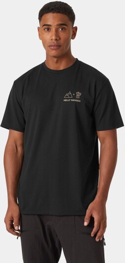 Helly Hansen Menn Skog Recycled Graphic T skjorte Svart S
