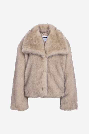 Noisy May nmMoira Fur Jacket Grå
