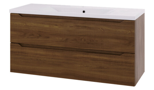 Linn Bad Emma D45cm Servantskap Mørk eik / 120cm 2 Skuffer Linn Bad Emma D45cm Servantskap Mørk eik / 120cm 2 Skuffer