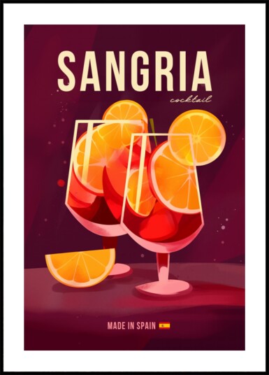 Refreshing Sangria Cocktail Plakat / 100x150