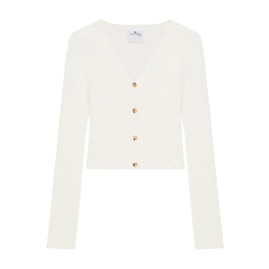 Courrèges Dame Strikkevarer Hvit S, Courrèges Dame Strikkevarer Hvit S,