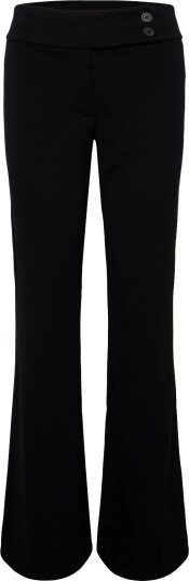 Gina Tricot Mid Waist Flare Trousers   BLACK (9000)   XL
