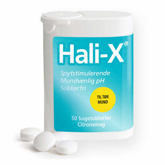 Hali-X for munntørrhet sukkerfrie sitruspastiller 50 stk Hali-X for munntørrhet sukkerfrie sitruspastiller 50 stk