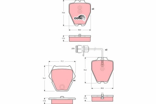 Bremseklosser TRW GDB1371