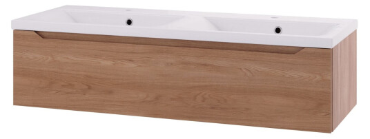 Linn Bad Emma D45 Servantskap med 1 Skuff Eik / 120cm Dobbel Linn Bad Emma D45 Servantskap med 1 Skuff Eik / 120cm Dobbel