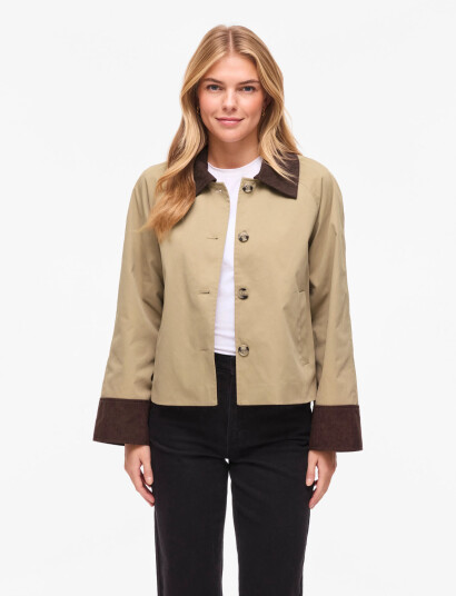 Vila Viemelie L/S Jacket/Tb/Bfs   Beige   40