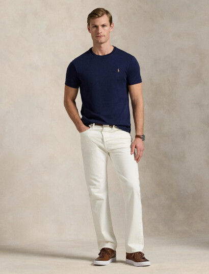 Polo Ralph Lauren Custom Slim Fit Soft Cotton T Shirt   Blue   XS