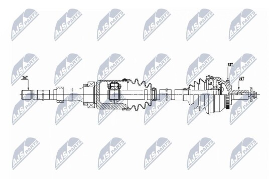 Nty Drivaksel NTY NPW VV 129 Nty Drivaksel NTY NPW VV 129