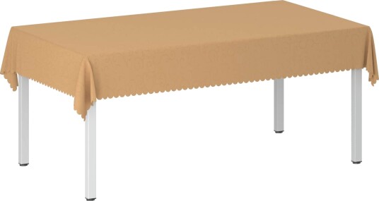 vidaXL Bordduk Rektangulær Beige 140 x 200 cm