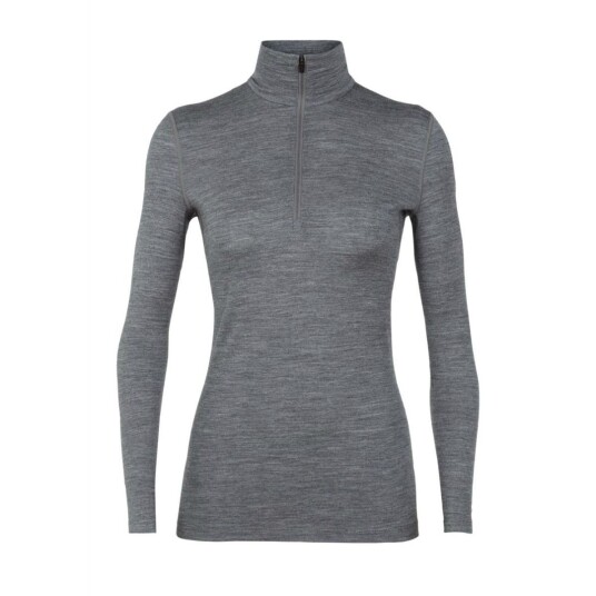Icebreaker  Wmns 200 Oasis LS Half Zip Dame 002 Gritstone HTHR S