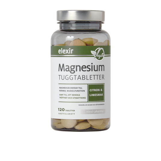 Magnesium 120 tyggetabletter sitronlime