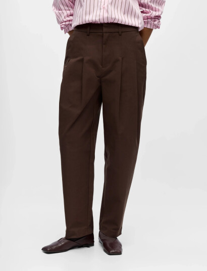 Object Objnerola Hw Straight Pant 141 - Brown - 36 Object Objnerola Hw Straight Pant 141 - Brown - 36