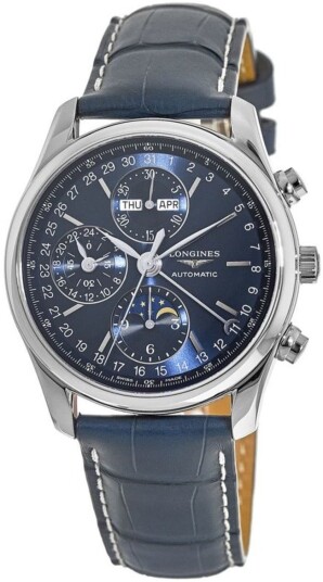 Longines Herreklokke L2.673.4.92.0 Master Blå/Lær Ø40 mm Longines Herreklokke L2.673.4.92.0 Master Blå/Lær Ø40 mm