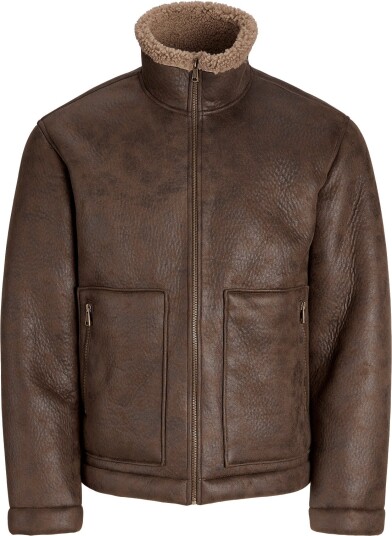 Jack & Jones Jorsalamanco Flight Jacket Sn   Brown   M