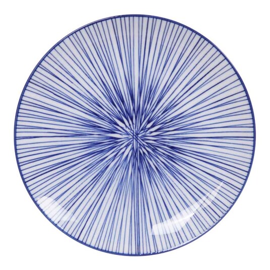 Tokyo Design Studio Nippon Blue tallerken 20 cm lines Tokyo Design Studio Nippon Blue tallerken 20 cm lines