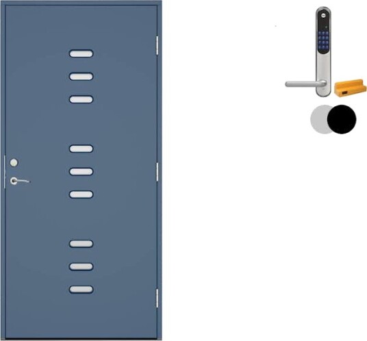 Ytterdør Swedoor Advance-Line Statement Glint med Yale Doorman Classic Home
