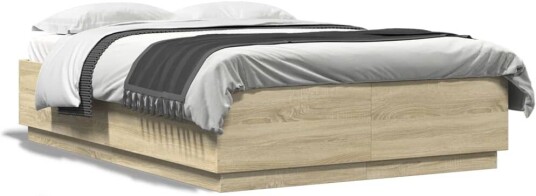 Sengeramme sonoma eik 160x200 cm konstruert tre 8721012274259