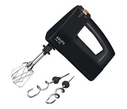 Krups Håndmikser 3 Mix 7000 500W med Eltekrok Svart/Kobber