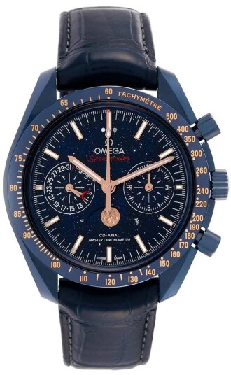 Omega Herreklokke 304.93.44.52.03.002 Speedmaster Moonwatch Blå/Lær