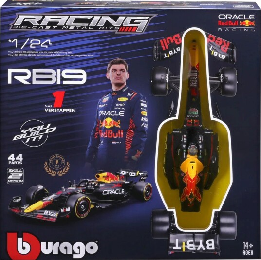 Bburago F1 Red Bull Racing RB19 2023 Modellsett Verstappen #1 1:24 Bburago F1 Red Bull Racing RB19 2023 Modellsett Verstappen #1 1:24