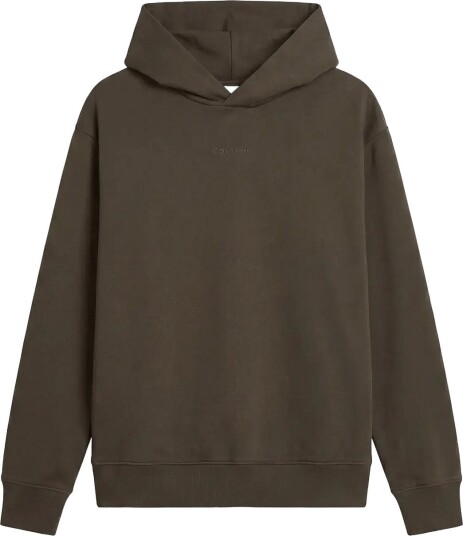 Calvin Klein Premium Terry Ck Micro Logo Hood - OLIVE NIGHT - S