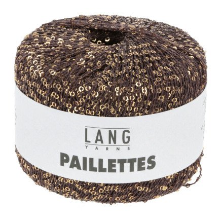 Lang Garn Paillettes Garn 68 Brun/Gull