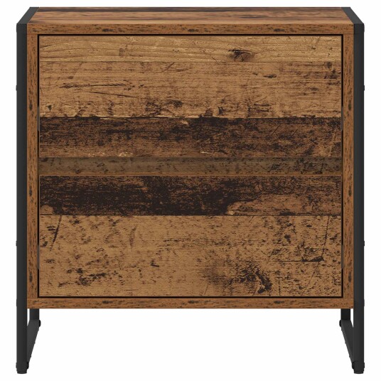 Nattbord med skuff Gamle tre 50 x 39.5 x 50 cm Konstruert tre