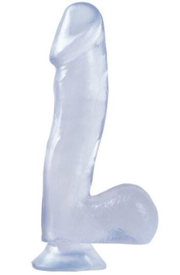 Dong With Suction Cup Transparent 16,5 cm