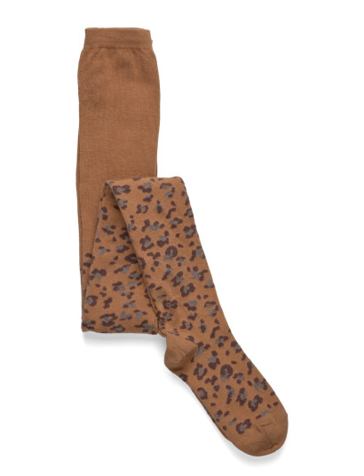 Melton Leopard Tights - Brown - 86/92