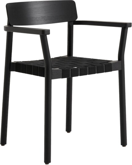 &Tradition &tradition; - Betty Armchair Tk9 Black/black Webbing Spisestoler Thau & Kallio Svart Tre
